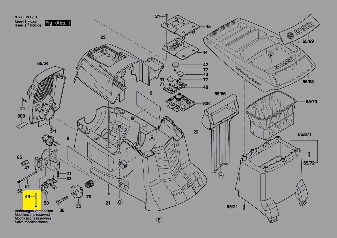 Relais à lames réf. 2 609 003 540 Bosch